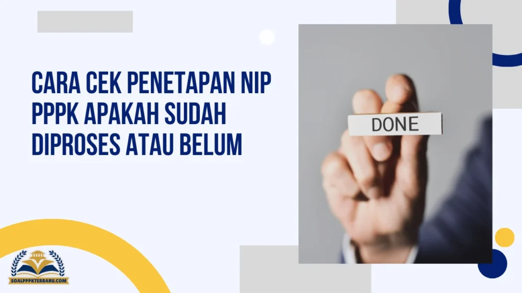Cara Cek Penetapan NIP PPPK